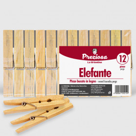 Pinze bucato Elefante - 12 pz