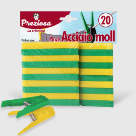 Pinze bucato Acciaio Moll - 20 pz