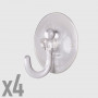 Ganci a ventosa trasparenti - 4 pz