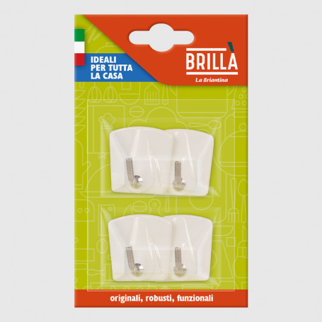 Ganci adesivi 1 posto - 4 pz