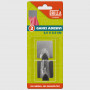 Ganci adesivi quadrati inox - 2 pz