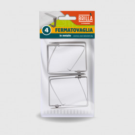 Fermatovaglia in metallo - 4 pz