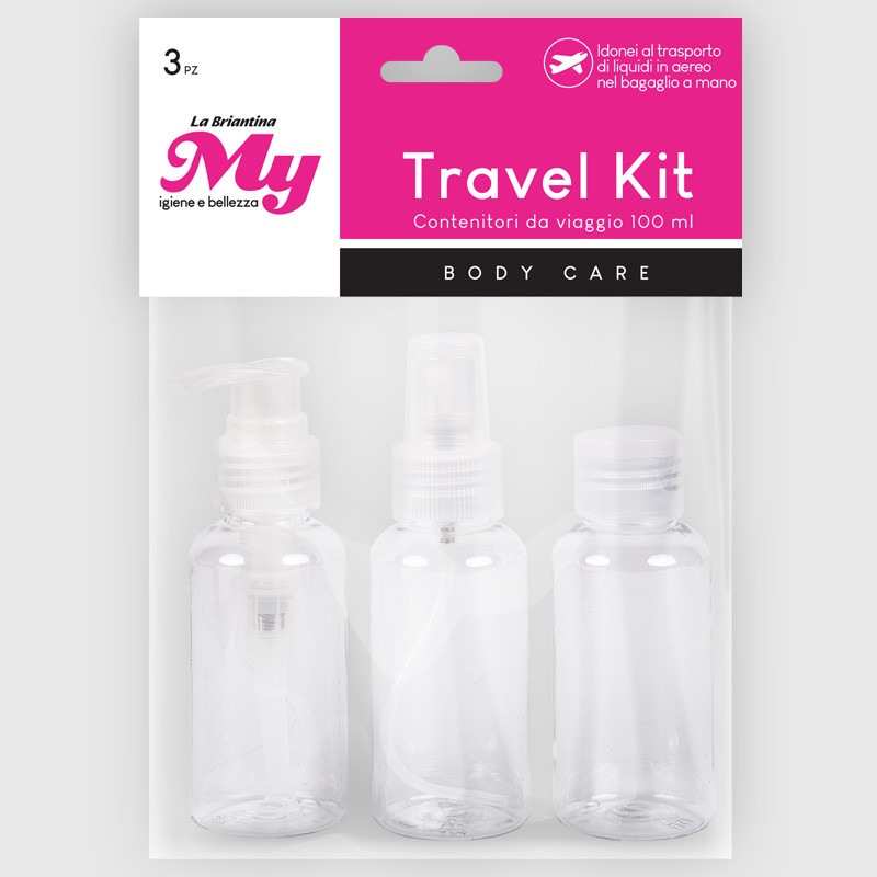 kit da viaggio porta liquidi contenitori viaggio spray aereo bagaglio a  mano