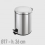 Pattumiera a pedale Cylinder - 3 litri