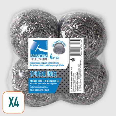 Spugne Inox - 60 g - 4 pz