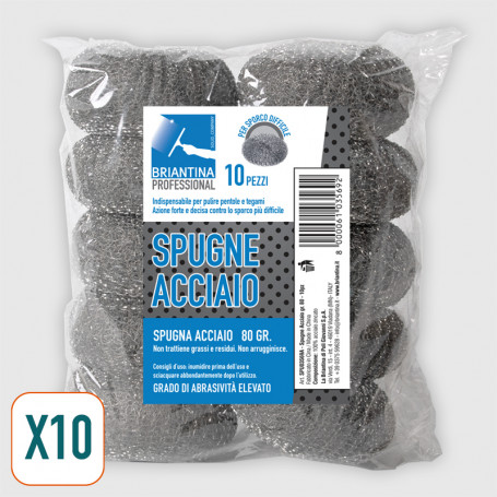 Spugne Acciaio - 80 g - 10 pz