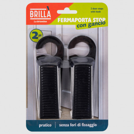 Fermaporta Stop con gancio - 2 pz
