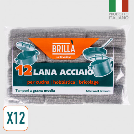 Tamponi di Lana Acciaio - 12 pz