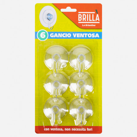 Ganci a ventosa - 6 pz