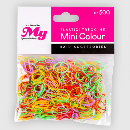 Elastici Mini Colour Treccine - 500pz